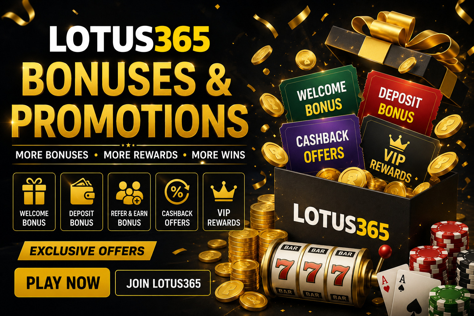 Lotus365 Bonuses and Promotions
