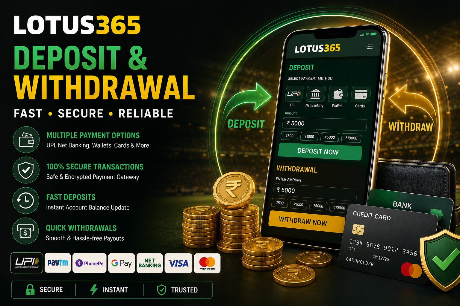 Lotus365 Deposit Withdrawal